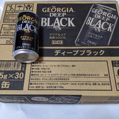 ジョージアディープブラック無糖缶コーヒー1ケース（185 ｇ入り...