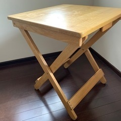 フォールディングテーブル X脚 木製折りたたみ式 テーブル
