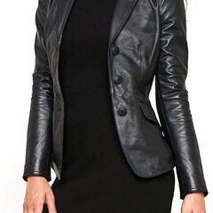 シープレザーキルティングショルダーオーバーコート Sheep Leather Quilted Shoulder Coat....///