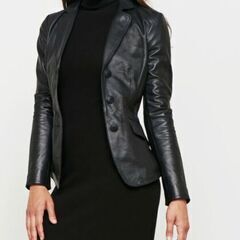 シープレザーキルティングショルダーオーバーコート Sheep Leather Quilted Shoulder Coat....///