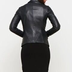 シープレザーキルティングショルダーオーバーコート Sheep Leather Quilted Shoulder Coat....///