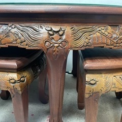 希少！早いモノ勝ち！「彫刻　座卓」