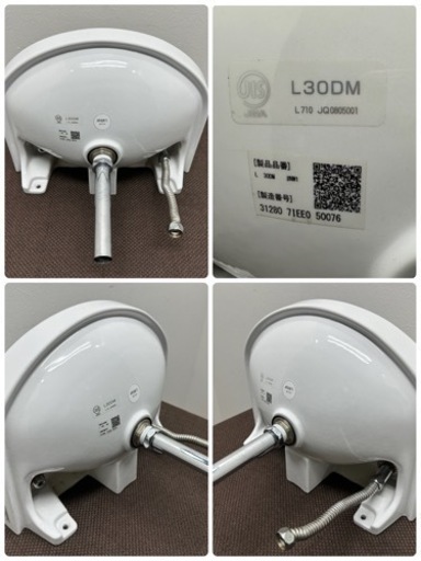 TOTO 手洗いシンク 小型 洗面所 壁掛手洗器 水石けん ホワイト L30DM