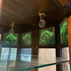 えぞ民芸家具製作所　北海道　蝦夷　飾り棚　キュリオケース