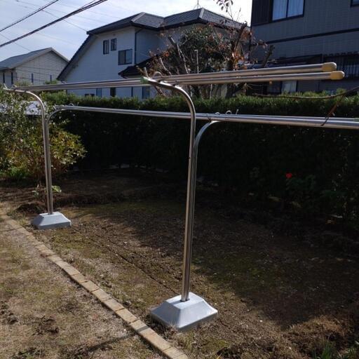 物干し台と竿4本4ｍ