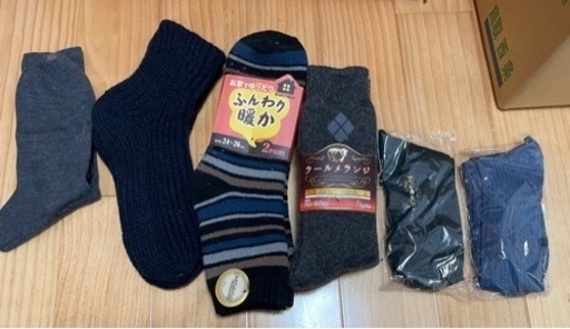 靴下新品 8足 ふんわり暖か ウールメランジ セリーヌなど、サイズ24-26