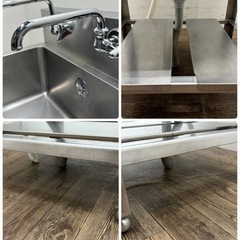 業務用 ステンレス 1槽シンク流し台 蛇口付き 店舗 飲食店 
