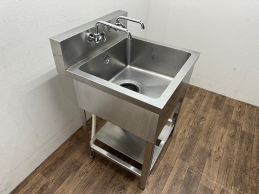 業務用 ステンレス 1槽シンク流し台 蛇口付き 店舗 飲食店