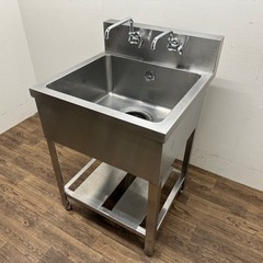 業務用　ステンレス　１槽シンク流し台　蛇口付き　店舗　飲食店　厨房　W４７０ｘD６００ｘH８００ｍｍ 業務用 ステンレス 1槽シンク流し台 蛇口付き 店舗 飲食店