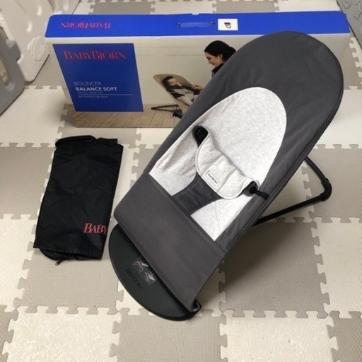 BabyBjorn バウンサー バランス ソフト ジャージー ダークグレー（バウンサー用バッグ付）