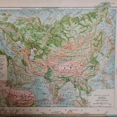 超希少　1887年 アジア 日本 アンティーク 古地図　美品