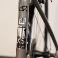 【取ジ】≪W779ジ≫GIANT/ジャイアント ロードバイク TCR SLR 1 2018年モデル XSサイズ/425mm 2×11変速 22段階 シルバー系 カーボン 難あり/現状品