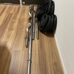 バーベル　EZバー　ダンベルバー　重り85キロ分