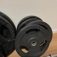 バーベル　EZバー　ダンベルバー　重り85キロ分