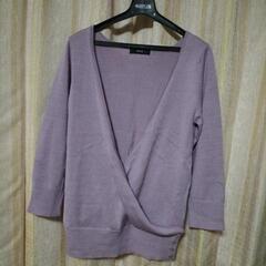 美品　DUKE セーター　カシュクールタイプ　薄紫