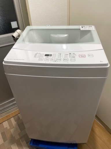 美品　2019年製 ニトリ 全自動洗濯機 NTR-60  6.0kg   風乾燥  ステンレス槽　ガラス蓋