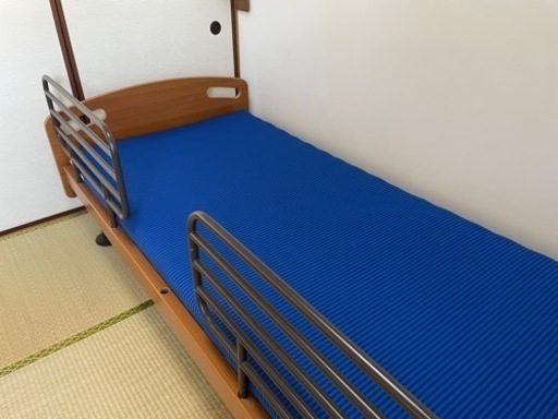 【お子様用や介護用にも】取り外し可能な落下防止ガード付きシングルベッド＆マットレス