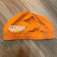 セントラルスポーツ　プール　水泳帽　Lサイズ　オレンジ