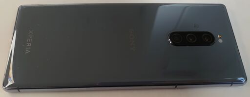 取引成立済】SONY Xperia 1 SOV40 グレー SIMロック解除済 通話難あり 傷