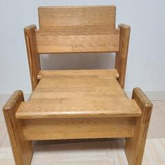 自作の木製子供椅子