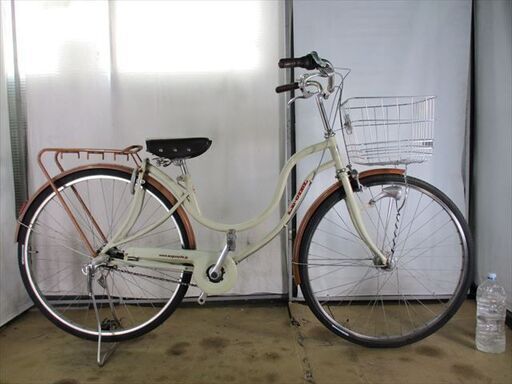 C404★限定特価★ 中古自転車 【27インチ　アイボリー　シティ　3段　LEDオートライト 】 C404☆限定特価☆ 中古自転車 【27インチ アイボリー シティ 3段 LED