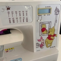 美品brotherブラザー家庭コンピューターミシン M1107-PP プーさん仕上