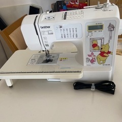 美品brotherブラザー家庭コンピューターミシン M1107-PP プーさん仕上
