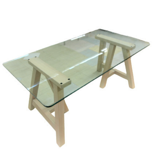 ガラスダイニングテーブル　Franc Franc　W1600　リユース品