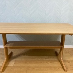 【送料込み】無印　リビングでもダイニングでも使えるテーブル2オーク材【美品】 リビングでもダイニングでもつかえるテーブル・2・オーク材 | 無印良品