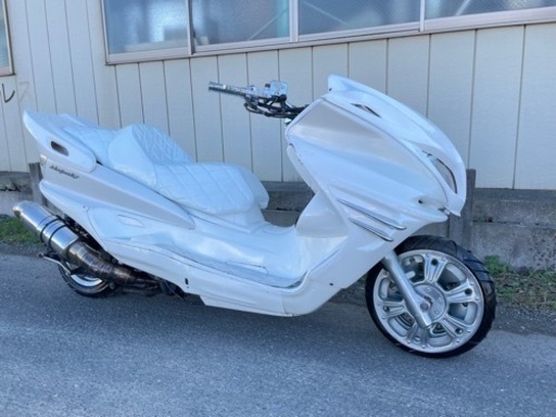 YAMAHA・大人気ホワイトカスタム・スピナー・スピーカー4付き・全国陸送可能〜