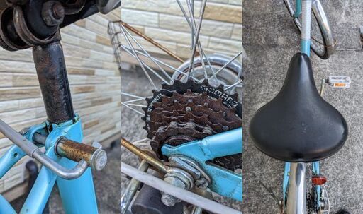 中古自転車 6段変速24インチノーマルLEDライト 軽整備済み 安い 防犯