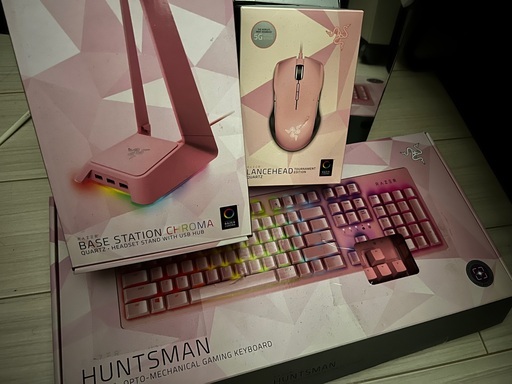 Razer Quartz レーザー　セット　マウス、キーボード、ヘッドホンスタンド