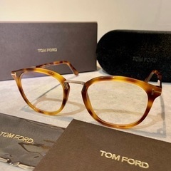 【知的な男に】トムフォード ベッコウ&ゴールド 伊達メガネ👓