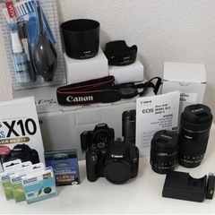 Canon EOS kiss X10ダブルズームキット 付属品多...