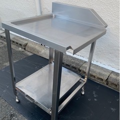 業務用 ソイルド 作業台 スライド台付き 食洗機 幅620×奥行650×高さ810〜910 厨房機材 厨房機器 店舗用品 調理台 直接引き取り可 大阪発