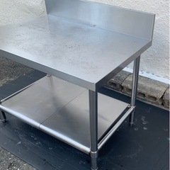 業務用 コンロ台 作業台 調理台 850×600×630+150 厨房機材 飲食店 キッチン 用品 店舗 居酒屋 飲食店 ガス台 バックガード付き 大阪