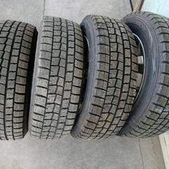 日産 ノート E12 純正ホイール+185/65R15 2017年製 ダンロップ スタッドレスタイヤ ウインターマックス01 WM01 バリ溝 4本セット

