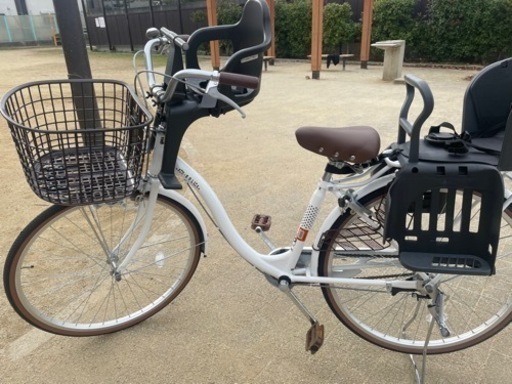 只今商談中）美品☆前後子ども乗せ取り付け済自転車