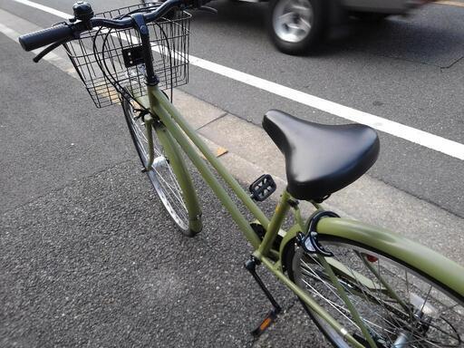 中古自転車2775 前後タイヤ新品！ 27インチ 6段ギヤ LEDオート