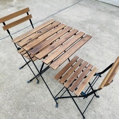 【受け渡し者決定】【IKEA】テルノー　ガーデンテーブルセット　...