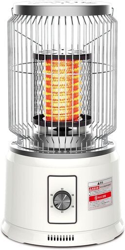 電気ストーブ 新品 白色【2秒速暖\u0026360°発熱＆2段階切替＆全然無声\u0026転倒時電源OFF】