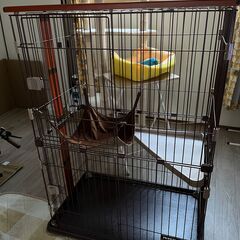 【猫】【ケージ】ボンビアルコン ウッドワンサークルキャット 2段...