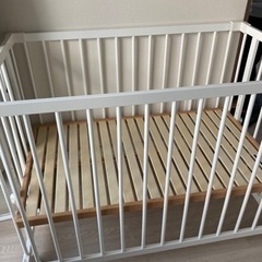 ファルスカ farska ベッドサイドベッド03 ホワイト 添い寝 ベビーベッド