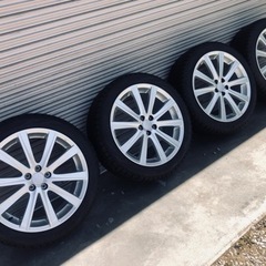 冬タイヤ 225/45R18 スバル用アルミ付きスタッドレス バリ山バリ溝4本組