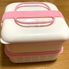 ピクニックセット2段☆取皿つき　ランチボックス　お弁当　タッパー