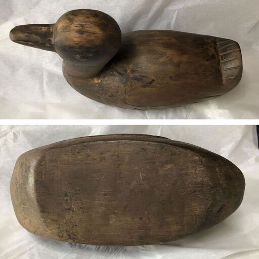 e2076 李朝 木彫 鴨 水鳥 李朝時代 朝鮮古美術