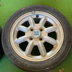 引き取り希望 ダイハツやハブ径54㎜の軽自動車に！ミニライト！4.5J 14インチ +45 100/4H 165/55R14 サマータイヤ付き４本SET