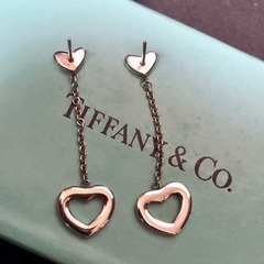 【美品】TIFFANY ティファニー オープンハート ピアス シルバー 925