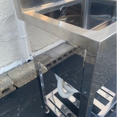 業務用 一槽シンク 蛇口付き 幅450×奥450×高さ800+90(mm) 一層 流し台 厨房機材 洗浄済み キッチン 手洗い場 厨房機器 店舗用品 大阪 