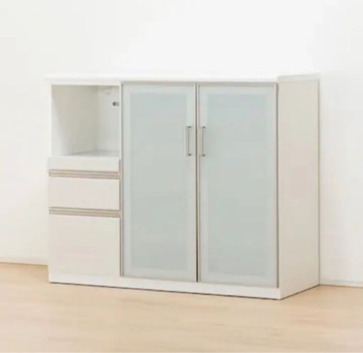 ニトリ　キッチンボード　食器棚　幅120 ポスティア120 レンジ台　ホワイト